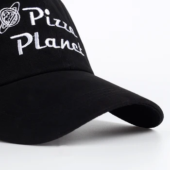 Kokvilnas Pizza Planet Cepure Beisbola cepure Izšuvumi Tētis Cepure Vasaras Sauli Pica Kokvilnas Snapback Hip Hop Sporta Klp pokemon kaulu