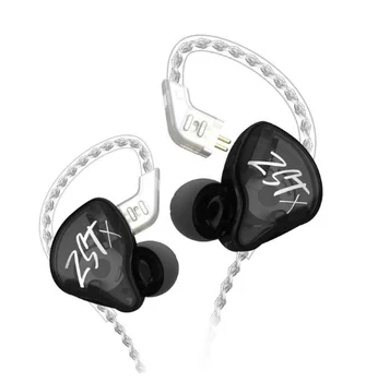 KZ ZSTX Austiņas 1BA+1DD vadītājiem, Hibrīda HIFI Bass Earbuds In-Ear Monitor Trokšņa Slāpēšanas Sporta Austiņas
