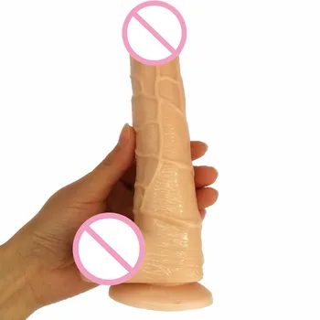 L Izmērs 7.5 collas dildo reālistiskā seksa rotaļlietas sievieti, spēcīgu piesūcekni, dildo miesas brūns melns dildo, viltus dzimumlocekļa consolador.