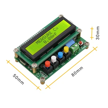 Lc100 - Ciparu LCD Augstas Induktivitāte Kapacitāte Metru Skaitītāja Testeri Frekvenču 1Pf-100Mf Augsta