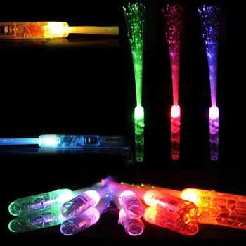 Led rotaļlietas 35cm led gaismas stick rotaļlietas krāsaini mirgo nūjas svelme līdz optiskās šķiedras koncerts aksesuārus gaismas burvju nūjiņas stick rotaļlietas
