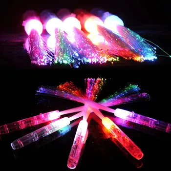 Led rotaļlietas 35cm led gaismas stick rotaļlietas krāsaini mirgo nūjas svelme līdz optiskās šķiedras koncerts aksesuārus gaismas burvju nūjiņas stick rotaļlietas