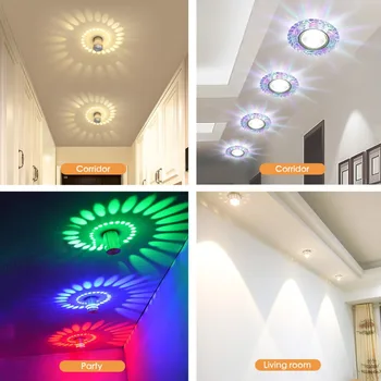 LED Sienas Lampa RGB Lievenis Gaismas Mūsdienu Padziļinājumā 3W Krāsains Brā Foajē Persona Dzīvojamā Istaba, Koridors, Dekorācijas, Iekštelpu Apgaismojuma Armatūra