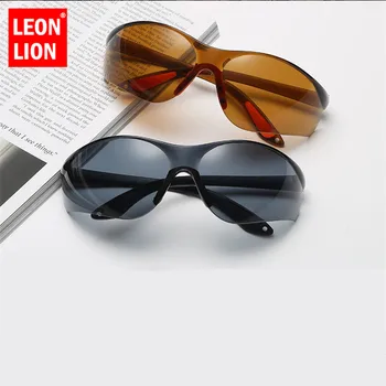 LeonLion ir 2021. viengabala Saulesbrilles Sieviešu Slīpums Candy krāsas Retro Modes bez apmales Saules Brilles Vintage Ceļojumu Brilles UV400