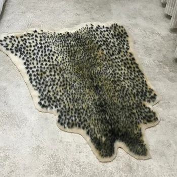 Leopards Drukāt Paklāju Mākslīgās Pātagot Ādas Paklāju Dzīvnieku Iespiesti Pūkains Apgabala Paklāju, lai Dzīvojamā Istaba Dekori 90x110cm