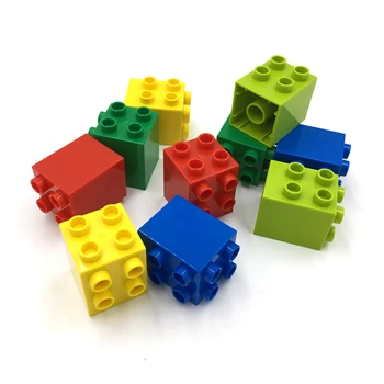 Lielo Izmēru DIY Celtniecības Bloki Sided Skaitļi Ķieģeļi 2x2Dot 8PCS Izglītības Radošās Rotaļlietas Bērniem Saderīgs Ar Zīmoliem