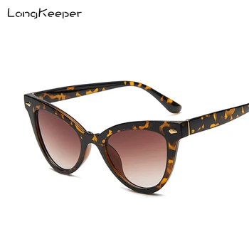 LongKeeper Cat Eye Saulesbrilles Sievietēm 