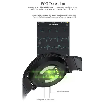 Luksusa DT98 Smart Skatīties Vīrieši IP68 Ūdensnecaurlaidīga Fitnesa Tracker Sirds ritma Monitors Bluetooth Zvanu EKG + PPG HRV Smartwatch VS DT78