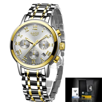 Luksusa Zīmolu LIGE Rožu Zelta Pulksteņi Sieviešu Kvarca Rokas pulksteni Modes Dāmas Aproce Ūdensizturīgs Skatīties Pulksteni Relogio Feminino