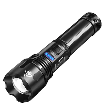 Lukturīti, Āra XHP50 LED Lukturīti Taktiskās Medību USB Uzlādējams kabatas Lukturītis Lukturītis ar Zoom Lampas, LED Zibspuldze