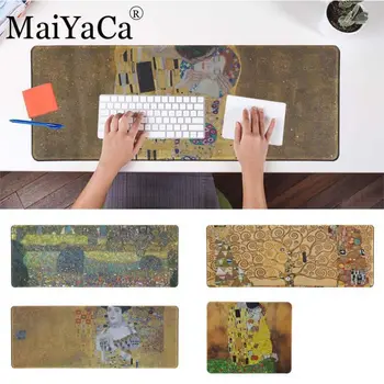 MaiYaCa Vintage Vēss skūpsts Gustava Klimta Glezna Liels Peli Mat Datora peles paliktnis, lai cs dota 2 LOL bezmaksas peles paliktņa