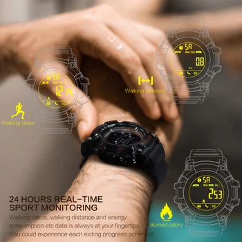 Maskēšanas Vīriešiem Smart Skatīties EX16 Gaismas Sporta Smartwatch Paziņojumu Tālvadības Pedometrs Pulkstenis IP67 Waterproof rokas Pulkstenis