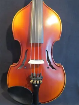 Masīvkoka Baroka stilā brūnā krāsā 4/5strings elektrisko vijoli 4/4 +Akustiskā vijole