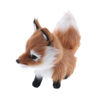 Mazo simulācijas fox rotaļlietu mini tupus fox modeli, mājas apdare, kāzas, dzimšanas dienas dāvana 12*6*8.5 cm