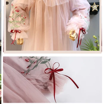 Meitenes, Kleita Jauna Rudens Pilna Mežģīņu Piedurknēm Princese Kleita Bērnu Apģērbu Puse Kleita 3-14 Gadu Bērniem, Meitenēm, Elegants Costome