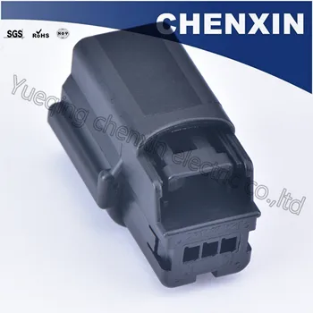 Melnā 3 pin auto plug mājokļu sieviešu auto kontaktligzda Elektriskā ūdensizturīgs wireharness plug 31403-3700