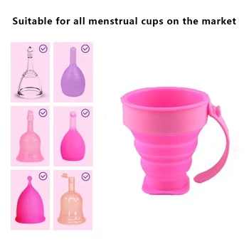 Menstruālā piltuve Steriliser Saliekams Sterilizācijas Silikona Kausa Salokāmi ar Rokturi Pincetes sieviešu Higiēnas Lady Cup Sterilizer