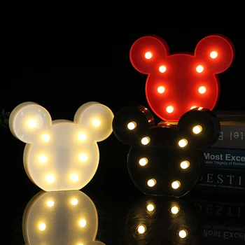 Mickey Nakts Gaisma Bērniem 3D Led Lampas, Nakts Gaisma Unicorn Sienas Gaismas Bezvadu Bērnu Nakts Apgaismojums, Bērnu Svētku Dāvanas