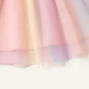 Micol Emilly Princese Kleita Bērni Kokvilnas Marle Birthday Party Saģērbt Baby Meitenes Krāsains Varavīksnes Bērni Kleita Meitenēm Dāvanu 0-6 jūs