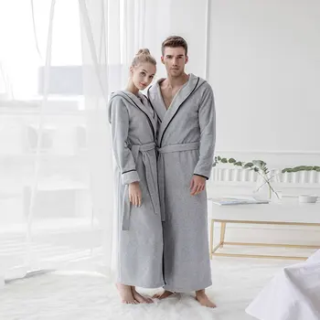 Microfiber Vilnas Peldmētelis Kapuci Ultra garajos svārkos Loungewear sievietes & vīrieši Sleepwear Plus Lieluma Nightgowns Pāriem, halāti