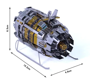 Microworld 3D Metāla Puzzle Jaudas Motora Modelis Z016 DIY 3D Lāzeru Griezti Montēt Rotaļlietas