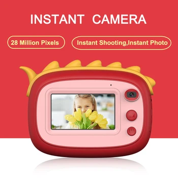 Mini Anti-fall Izdrukājamu Siltuma Digitālā bērniem Kameru Izglītības Rotaļlietas, Dāvanas, Video Fotokamera Polaroid 3 collu IPS Bērniem Kamera