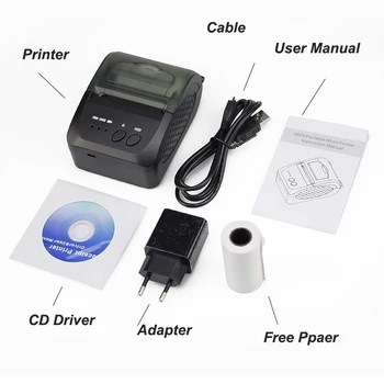 Mini Bluetooth Printeri termoprinteri Portatīvo Saņemšanas Mašīna USB Mobilo Tālruni Android, iOS 58mm