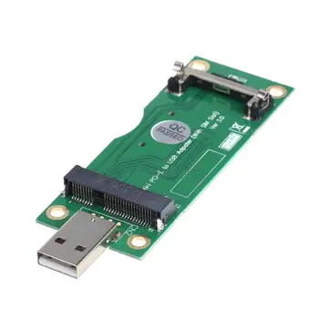 Mini PCI-E USB Adapteris ar SIM 8Pin Kartes Slots WWAN/LTE Modulis Mini Kartes uz galda DATORS, kurš Atbalsta SIM 6pin/8pin Kartes Savienojiet