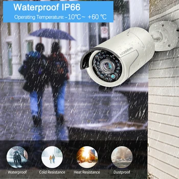 MISECU 1080P 5MP Camera POE Audio Ieraksts IP66 Ūdensizturīgs Āra IP Kameras H. 265 lai CCTV Video novērošanas Kameru Sistēmu P2P Onvif