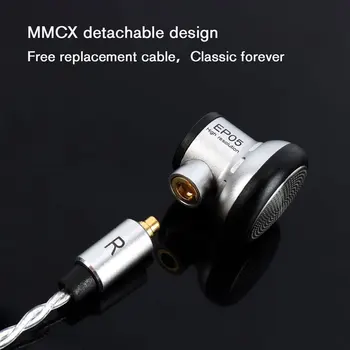 MMCX Earbuds HIFI Austiņas 16mm Vadītāja Augstas Izšķirtspējas PET Biofilm 5N Augstas Tīrības OFC MMCX Maināmu kabeli PK VE Mūks Plus