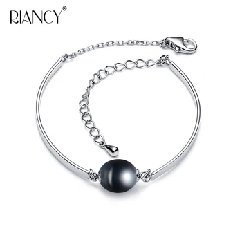 Modes Dabiskie saldūdens black pearl rokassprādzi sieviešu rotaslietas regulējams pearl rokassprādzi kāzu dāvanu