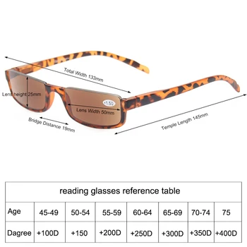 Modes gadījuma Lasīšanas brilles par sieviešu un vīriešu pavasara viru viegls pusi ietvari, saulesbrilles 0.5 1.0 1.5 2.0 2.5 3.0 4.0 ..