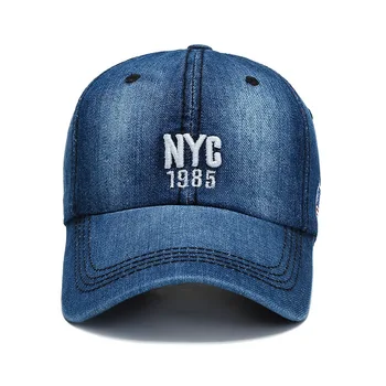 Modes savvaļas beisbola cepure NYC1982 izšuvumi mazgāt kovboju cepures āra saules cepure vīriešu un sieviešu regulējams sporta gadījuma cepures