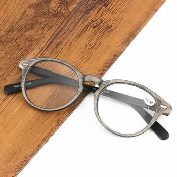 MYT_268 Klasiskā Retro lasīšanas brilles Sveķu objektīvs Koksnes graudu glassea rāmis presbyopic brilles sievietes vīrieši +100-+400