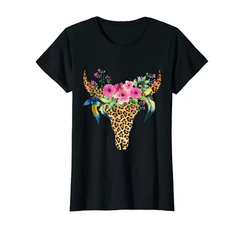 Mātes Diena Govs Leopard Bull Galvaskausa t-krekls-Sieviešu T-Krekls-Melns