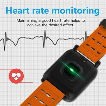 NAIKU A6 Smart Watch Sirds ritma Monitors Sports Fitness Tracker asinsspiediens Zvanu Atgādinājums Vīriešiem Skatīties uz iOS, Android Dāvanu