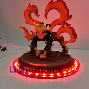 Naruto Uzumaki Naruto LED Lampas Darbības Rādītāji Anime Lamparas Nakts Gaisma DIY Kurama Kyuubi Naruto Statuja Diorāma Xmas Dāvanas Bērniem