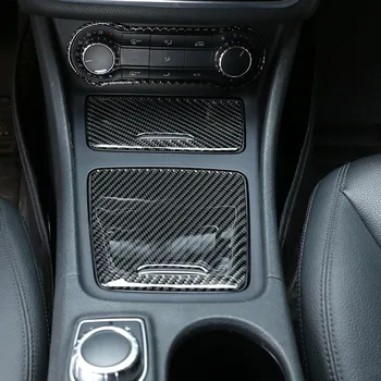 Nekustamā Oglekļa Šķiedras Interjera Centrā Uzglabāšanas Kaste Apdares pelnu trauku Rāmis Mercedes Benz CLA GLA Klases W117 C117 W176 X156 2013-2018