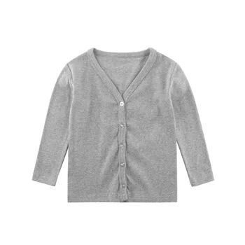 New Baby Meitenes Modes Trikotāžas Džemperis Rudens Plānas Long Piedurknēm Apģērbs Bērniem ir Dzidri Krāsu Apģērbu Jaka korejas Gadījuma Mētelis