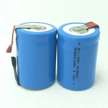 NI-MH 1,2 V 2200mAh 4/5 SubC Sub 4/5SC Uzlādējams Akumulators Šūnas ar Cilne Jauda zobu Suka Batteria 10 Iepak