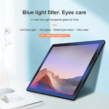 Nillkin Ekrāna Aizsargs, Augstas Kvalitātes Luxury Eye Anti Glare Zilās Gaismas Filtru, Microsoft Surface Pro 7 Labas rokas Jauka sajūta