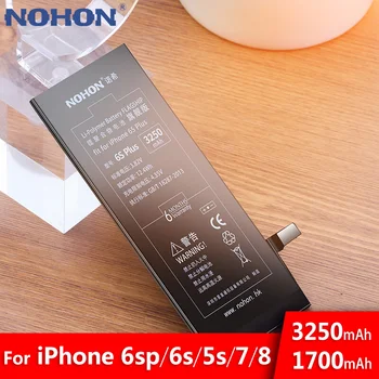 NOHON Akumulators Apple iPhone 6S Plus 7 8 5S 5C iPhone7 iPhone8 7.G 8G Nomaiņa Bateria lielas Ietilpības Baterijas Bezmaksas Rīki