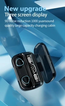 Noliktavā Bezvadu Austiņas Bluetooth V5.1 A10 TWS Bezvadu Bluetooth Touch LED Displejs, Austiņu Austiņas Ar Mic
