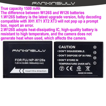 NP-W126 NP W126S NPW126 Akumulators + Lādētājs, par Fujifilm Fuji XT3 XA5 XT20 XT2 XH1 XT10 XE3 X100F xpro2 KUĢIS AR IZSEKOŠANAS SKAITS