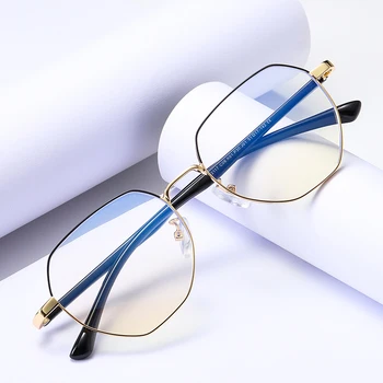 NĒ.ONEPAUL Brilles Zilā Gaisma Pretbloķēšanas Brilles Acs Optisko Briļļu UV Pretbloķēšanas Apaļas Brilles Datoru Brilles Anti Blue Ray