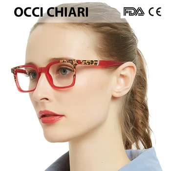 OCCI CHIAR Leopard Anti Zilā Gaisma Lasīšanas Brilles Sievietēm Anti-noguruma Datoru Brilles +1.75 +2.25 +2.5+2.75 +3 +3.5 OC5018