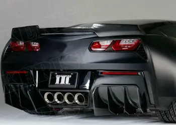 Oglekļa Šķiedras Dvīņi Dizaina Stilu Aizmugures Difuzoru Piemērots-2017 Corvette C7