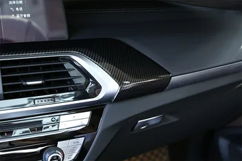 Oglekļa Šķiedras Stila Automašīnas Centrs Konsoles Apdare Vāciņš Panelis Melns, Piederumi BMW X3 G01 X4 G02 2018-2020