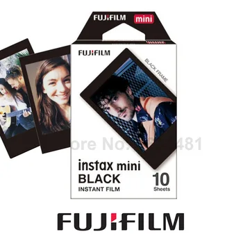 Oriģināla Fujifilm Instax Mini Black Plēves 10 Loksnes Fuji Instant Mini 7s 8 9 11 70 90 Fotokamera SP-1 SP-2 SAITES Printeri