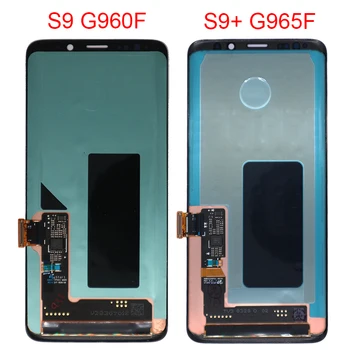Oriģinālā Galaxy S9 Plus Ekrāns Samsung S9 LCD Ar Rāmi SM-G965F S9 G960A Displejs LCD Ekrāns Touch Panel Digitizer Montāža